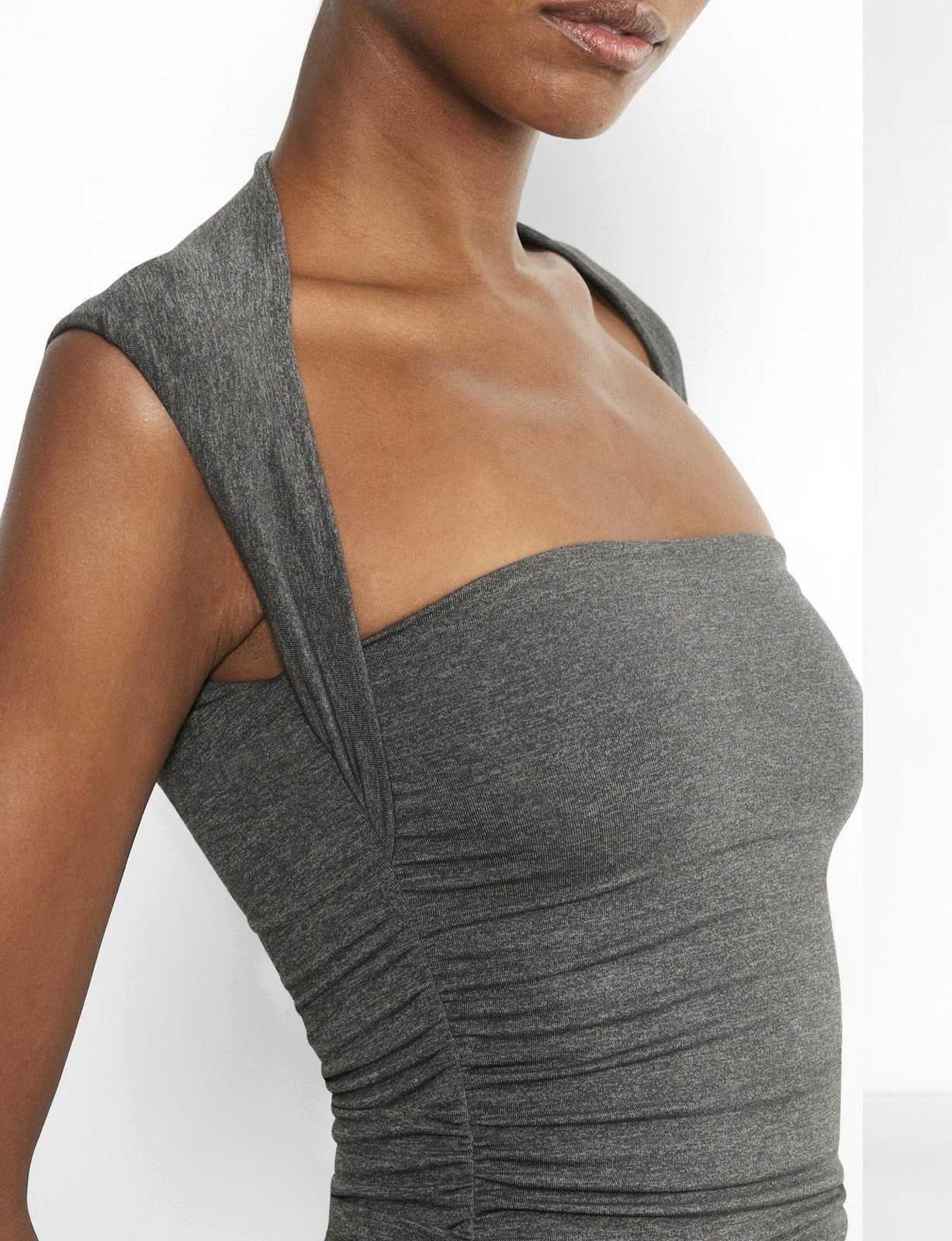 Aritzia Women`s $58 Contour Flourish Top in Heather Charcoal size XS