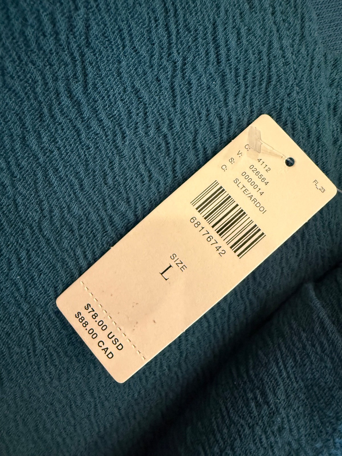 MAEVE Anthropologie New! Teal Blue Puff Sleeve Surplice Wrap V-Neck Top NWT Sz L