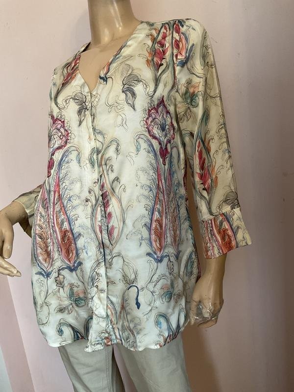 Women Peter Hahn shirt multicolor viscose 38/M/#C865