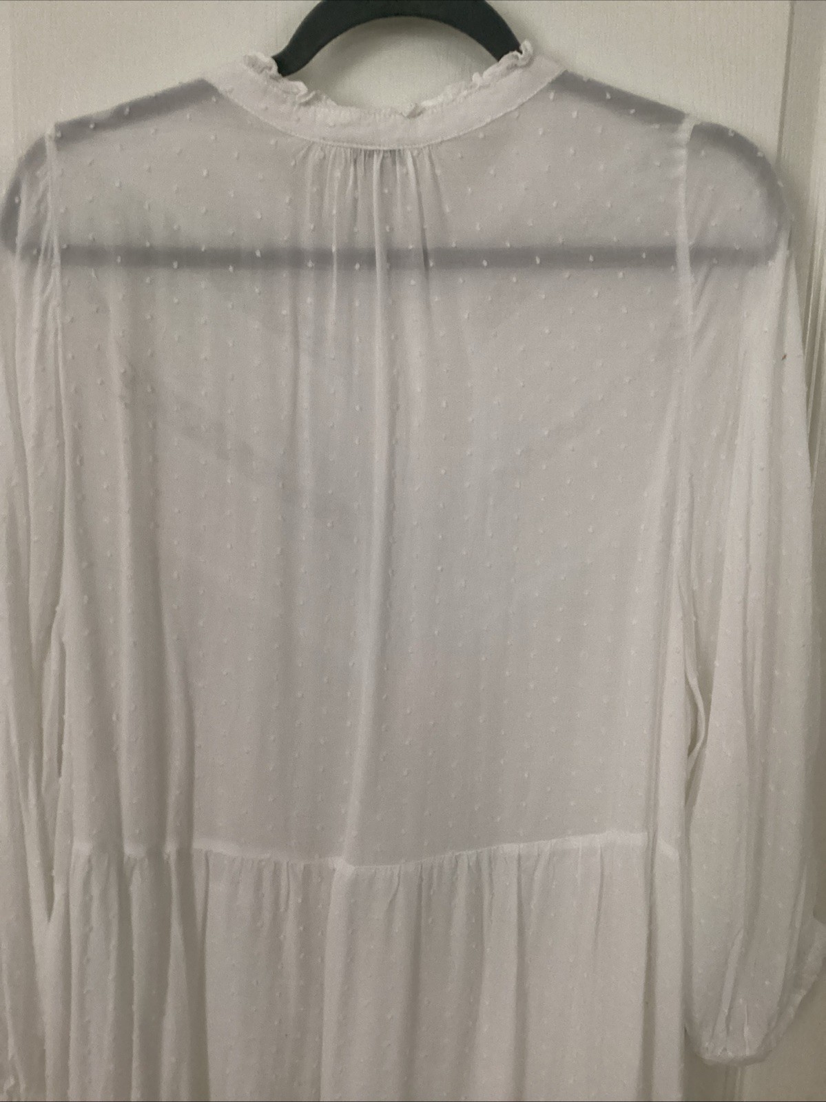 Est. 1946 Women’s White Tunic Needs Slip/ Lace And Pin tuck Detail 18/20 Larg