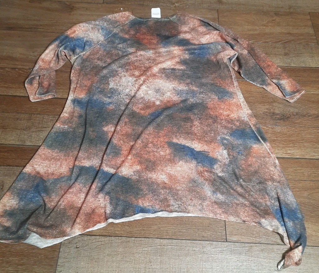 NWT Indigo Soul Metallic Multicolor Tunic Blouse 2XL