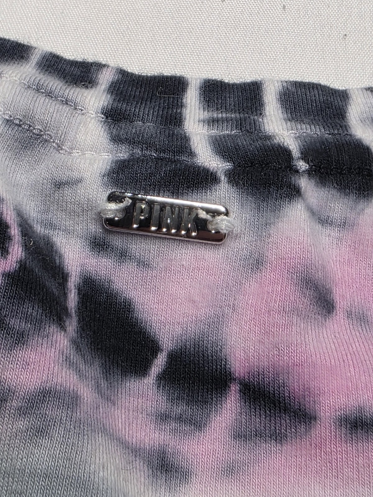 PINK Victoria’s Secret Tie Dye Ruched Side Dress XS Pink Black Blue Bodycon Mini
