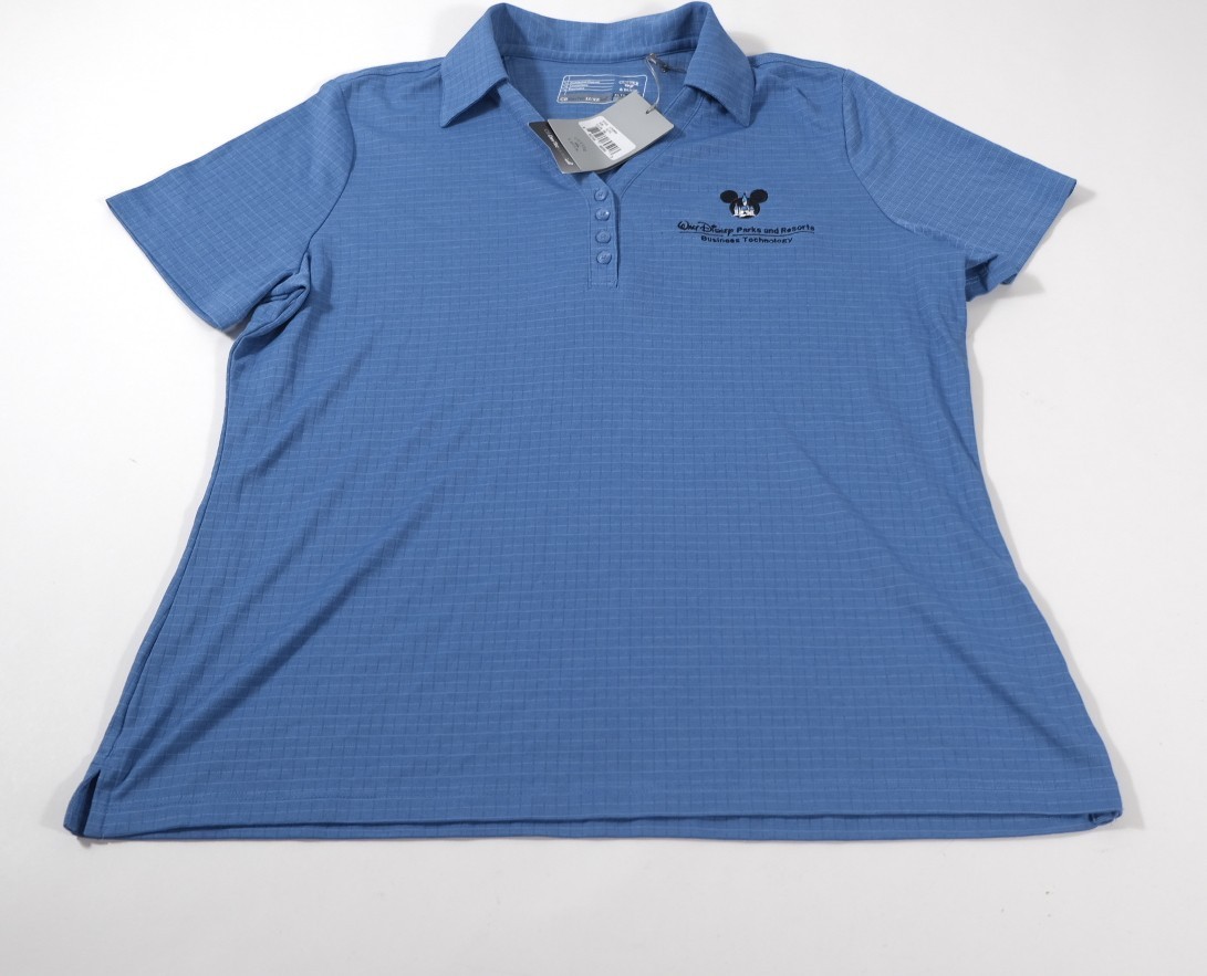 Cutter & Buck Polo Women XL Blue Disney Parks Business Technology DryTec Luxe