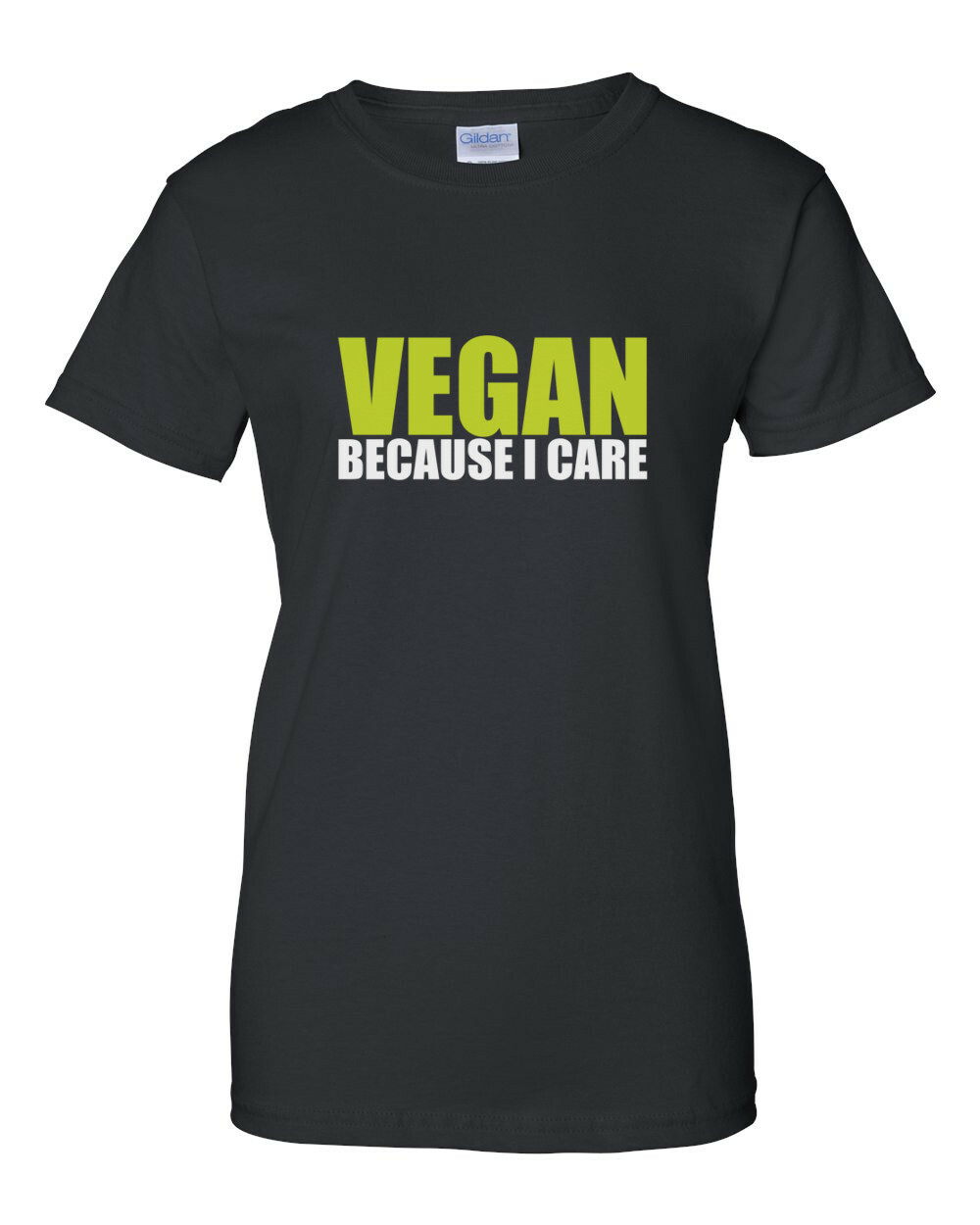 Women Vegan Because I Care Shirt Plant Based Plants Lover Save Lives Eat Plants