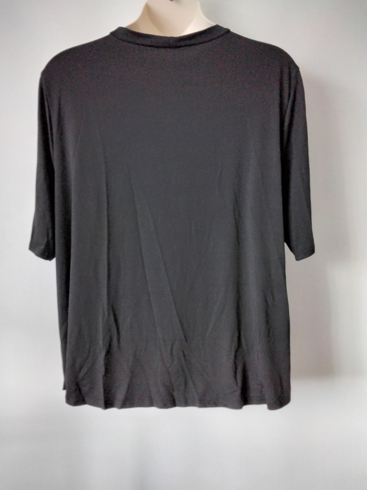 PLUS 20 22 24 26 BLACK OPEN FRONT THIN JACKET TOP CARDIGAN STRETCH LIGHTWEIGHT