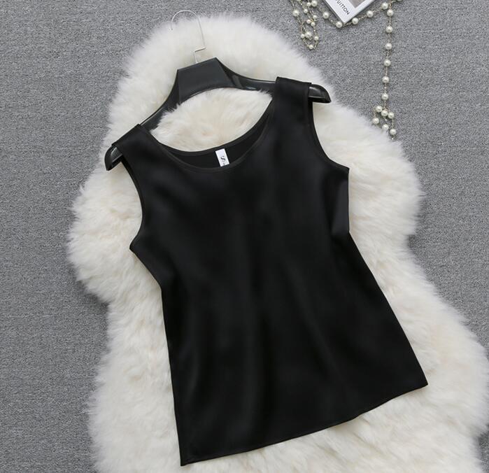 Women’s 100% Pure Silk Tank Sleeveless Top Knit Vest Singlet Blouse Soft Vest