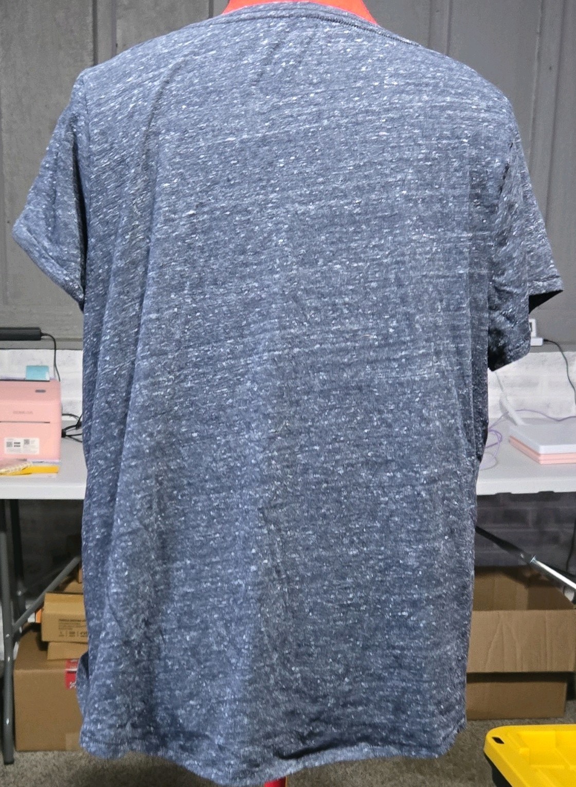 Sonoma Women’s Blue Gray Solid V-Neck Pullover Short Sleeve T-Shirt Regular Fit
