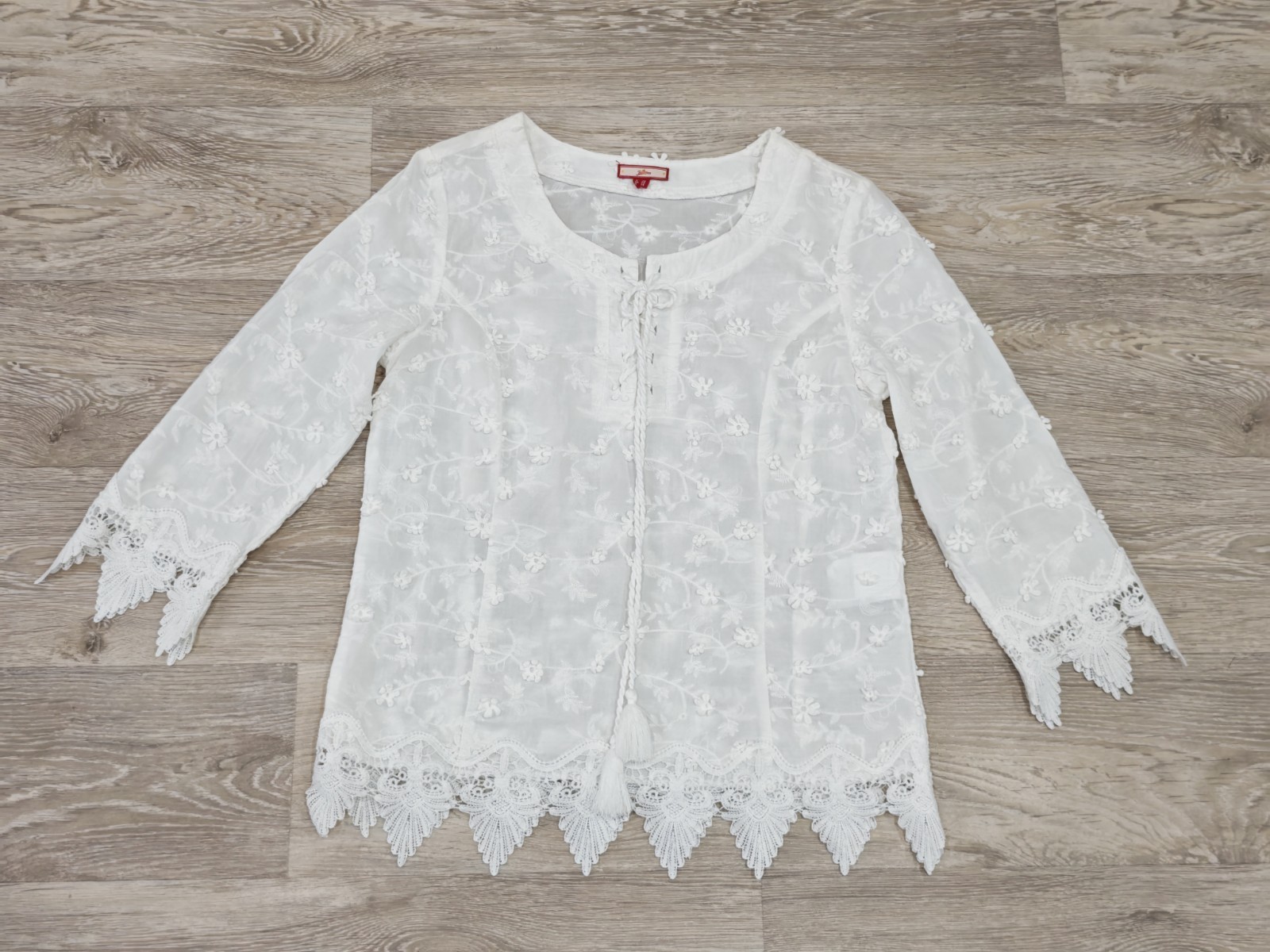 Joe Browns White Lush Lace Top Size UK 10