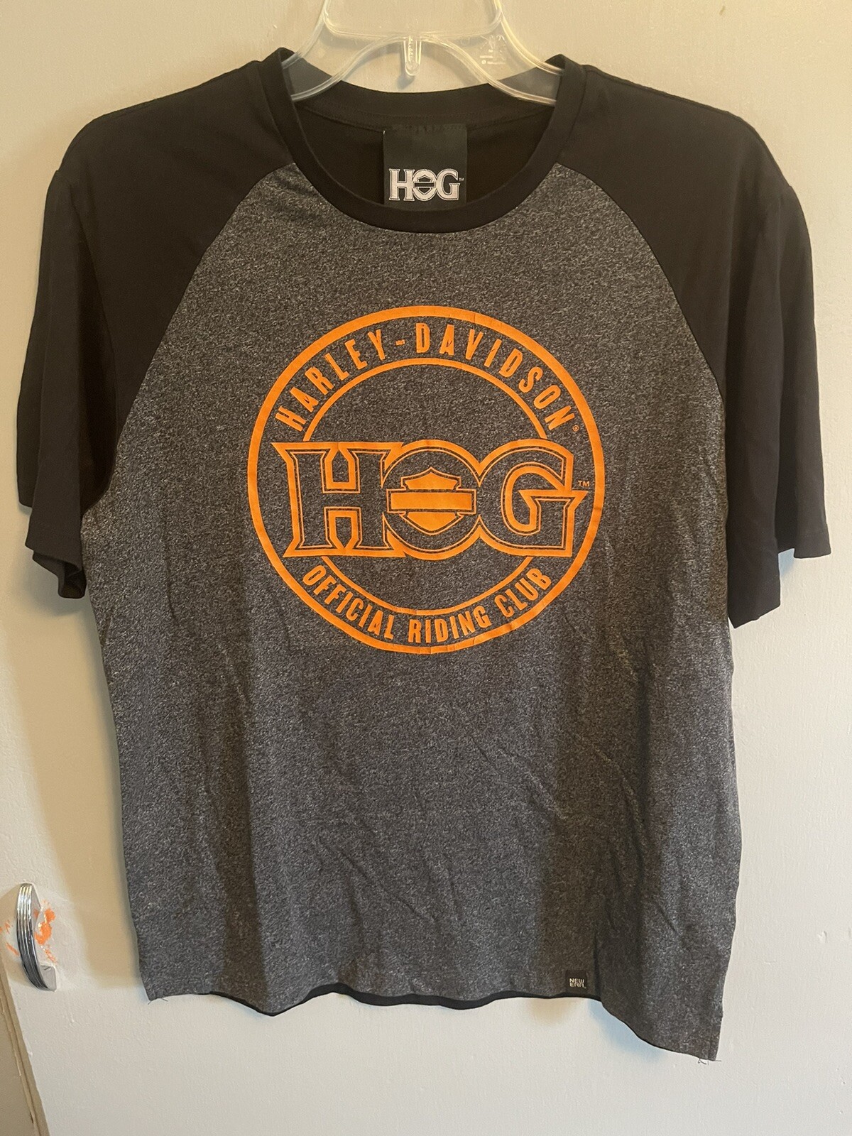 New Era Harley Davidson Riding Club Short Sleeve Tee Black/Gray Size Medium
