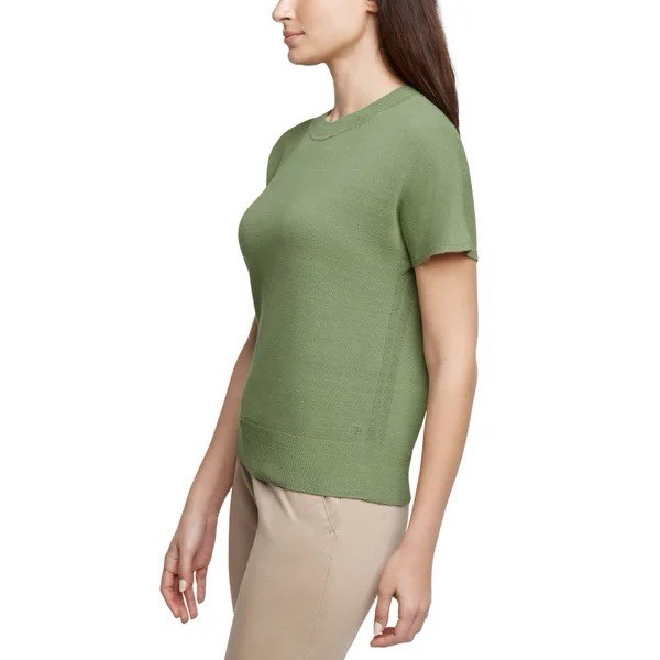 Banana Republic Women’s Linen Blend short sleeve top Crew neck fit T Shirt