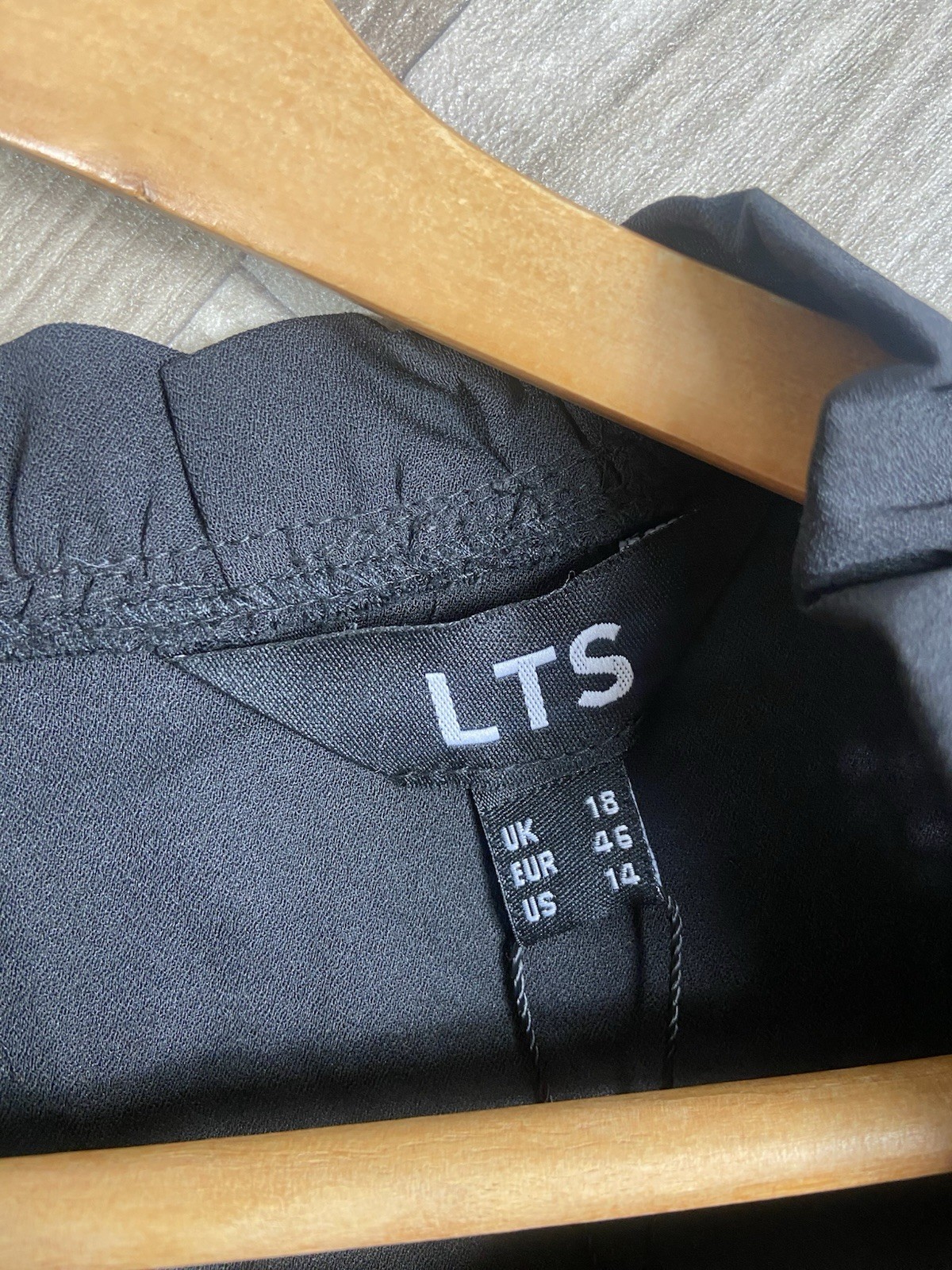 LTS Long Tall Sally Women’s Black Blouse Long Sleeved Size 18 New