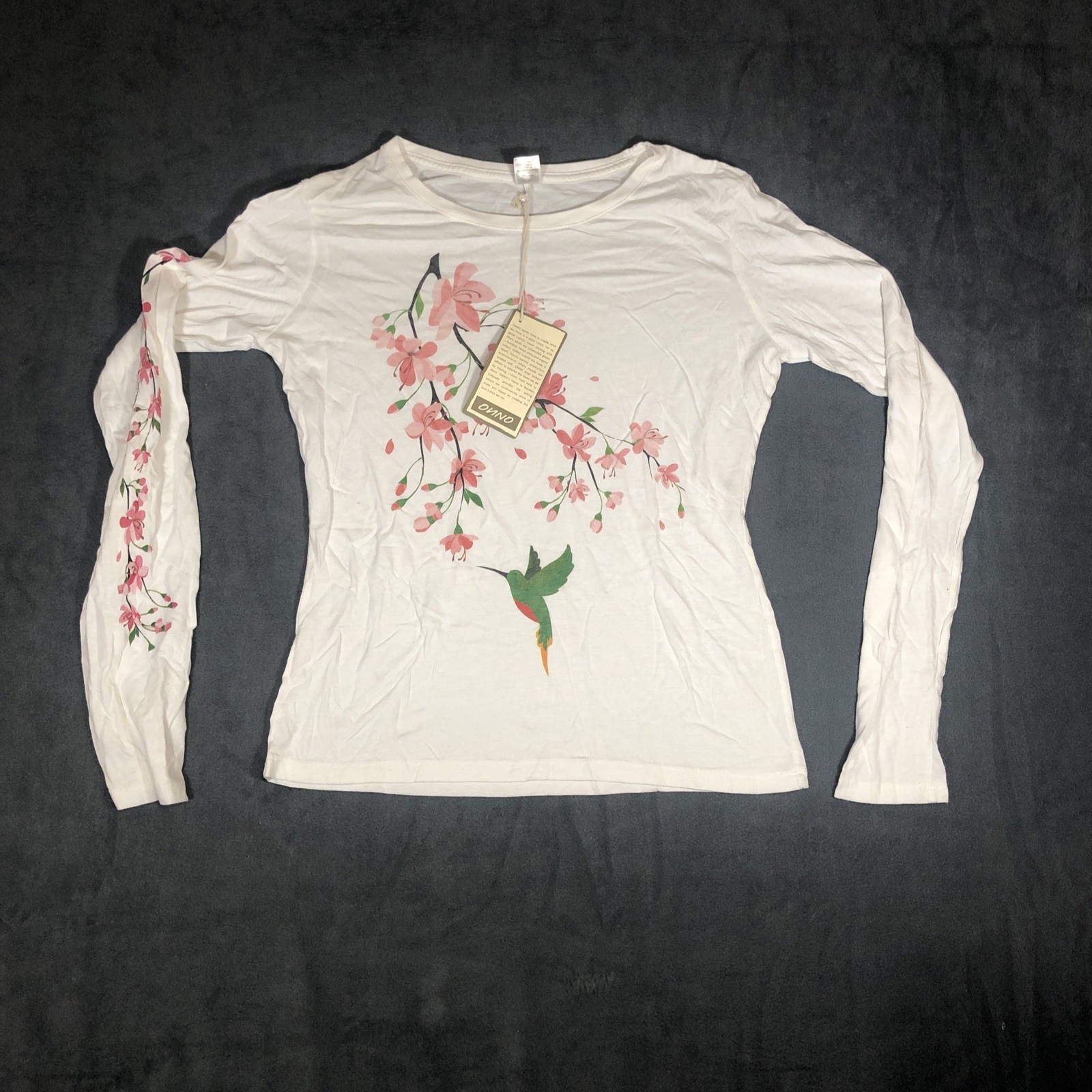 ONNO wildlife Federation Women’s Long Sleeve Medium Hummingbird Shirt NWT
