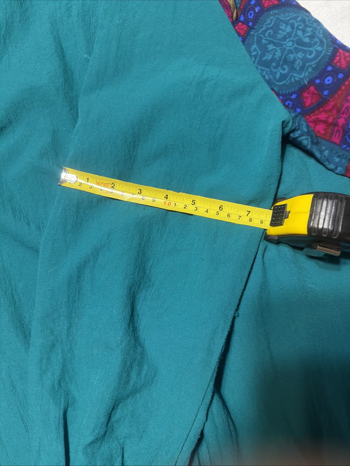 Vintage Blair Boutique Windbreaker Women’s L Zip Teal Graphic 1990s No Size Tag