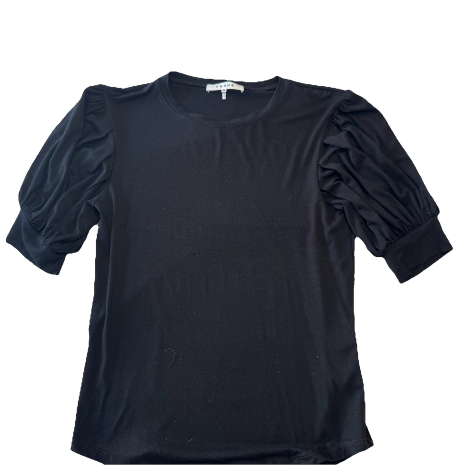 Frame Balloon Sleeve Top Blouse In Noir Black Sz XS Soft City Classic