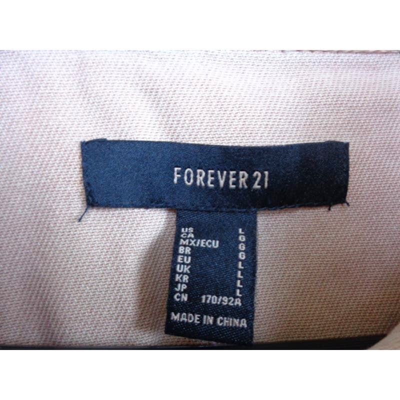 Forever 21 Twill Shacket Snaps Pockets Blush Pink Womens Size Large