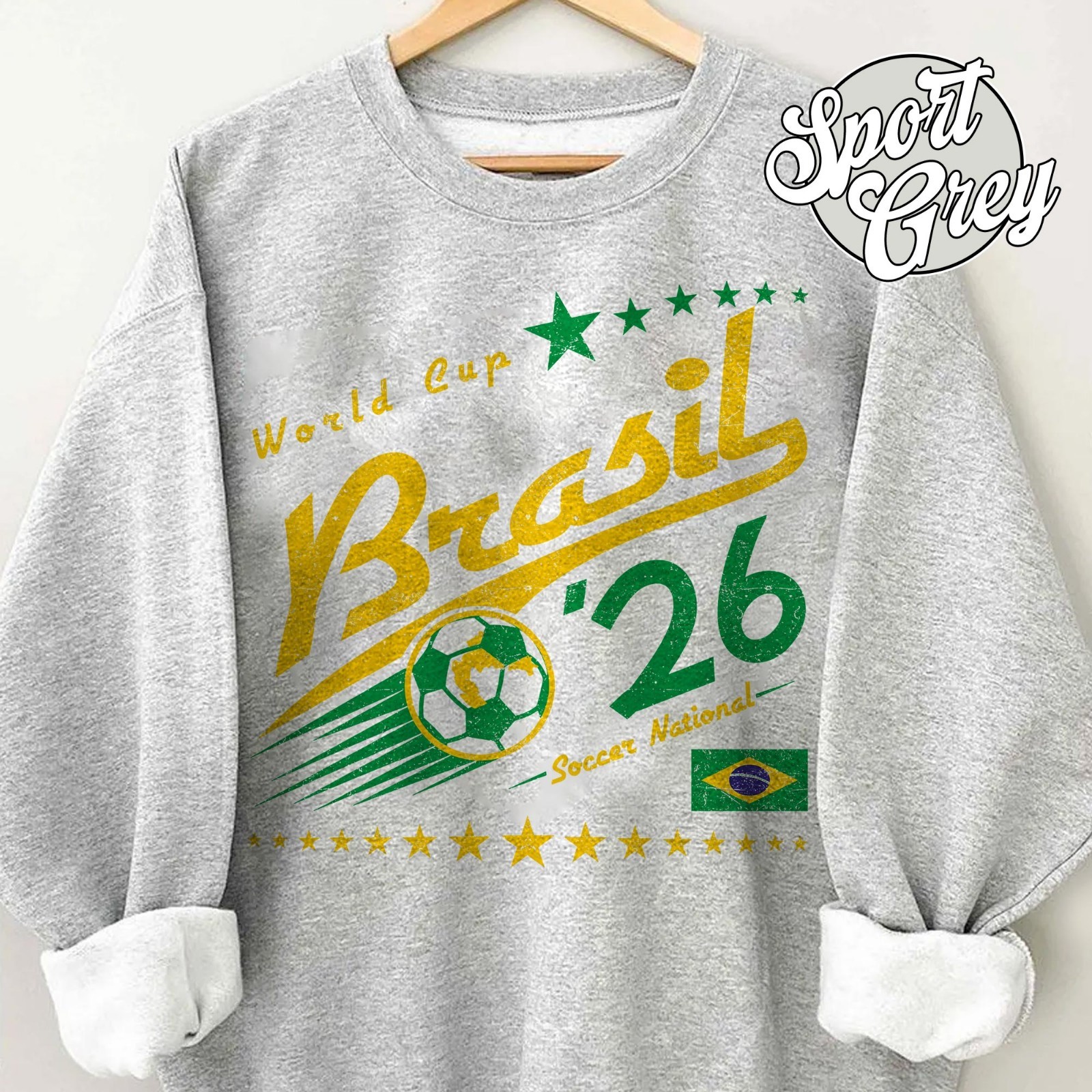 Brasil Soccer National World Cup 26 Comfort Colors Shirt S-4XL