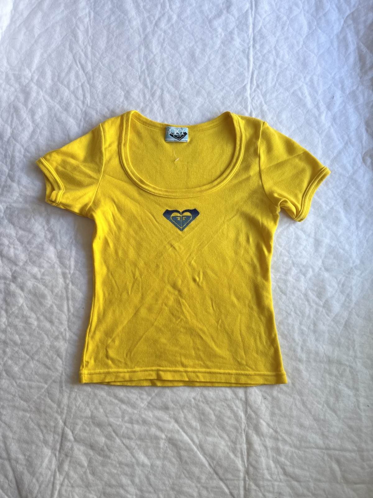 Vintage Y2K Roxy Quiksilver Short Sleeve Baby Tee Shirt Women’s Surf Skater 90s