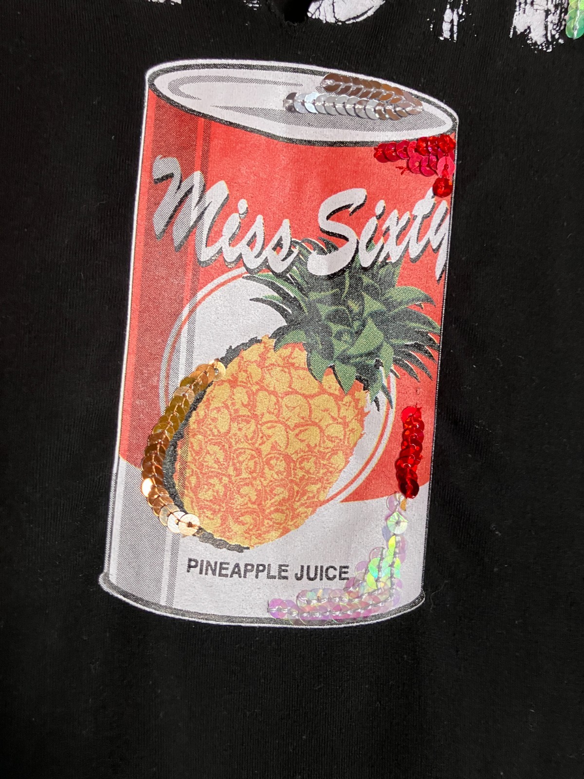 RARE Miss Sixty Slurp Pineapple Top L HOLY GRAIL Archival Vintage Y2K It Girl