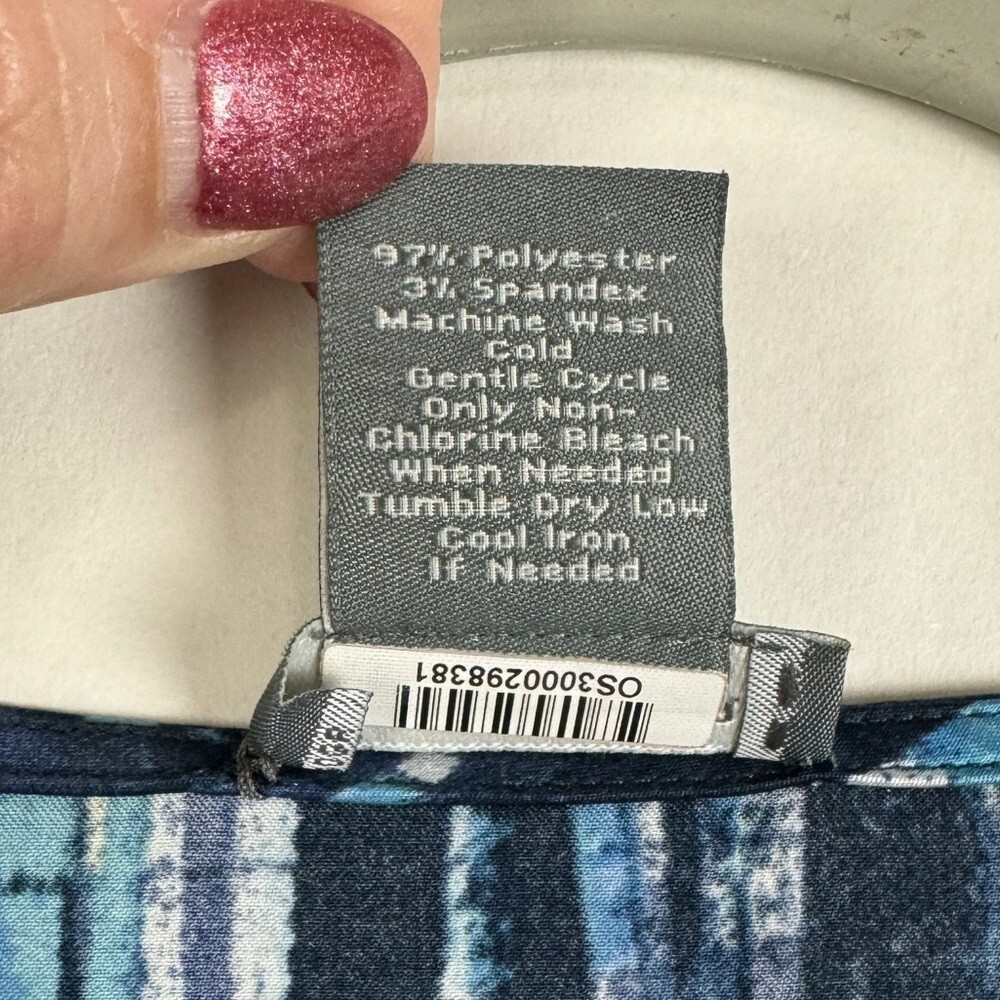 Ann Taylor Factory Silky Sleeveless Blouse Women’s 4 Blue White Striped Pattern