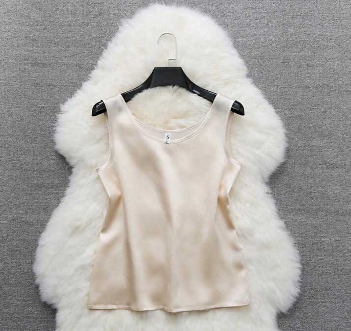 Women’s 100% Pure Silk Tank Sleeveless Top Knit Vest Singlet Blouse Soft Vest