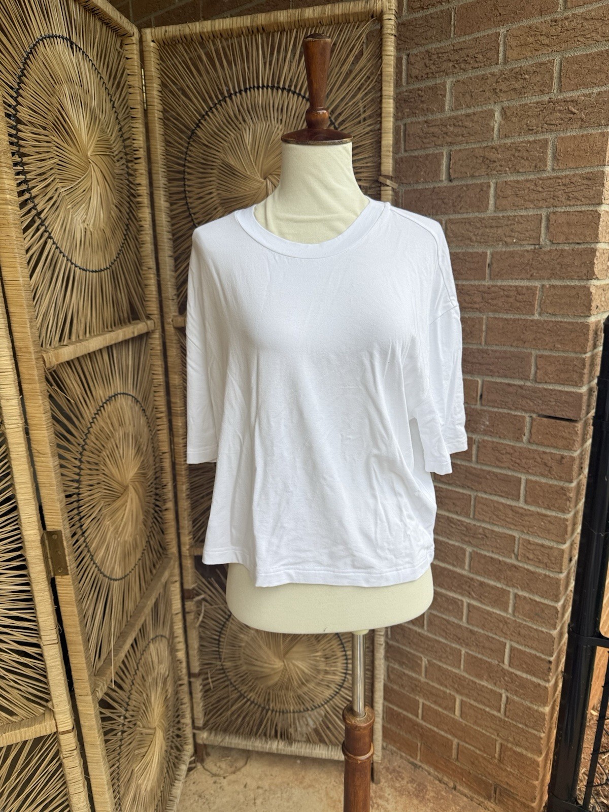 Varley Venice Easy Tee Women’s Large White Soft Modal Jersey Oversized Top