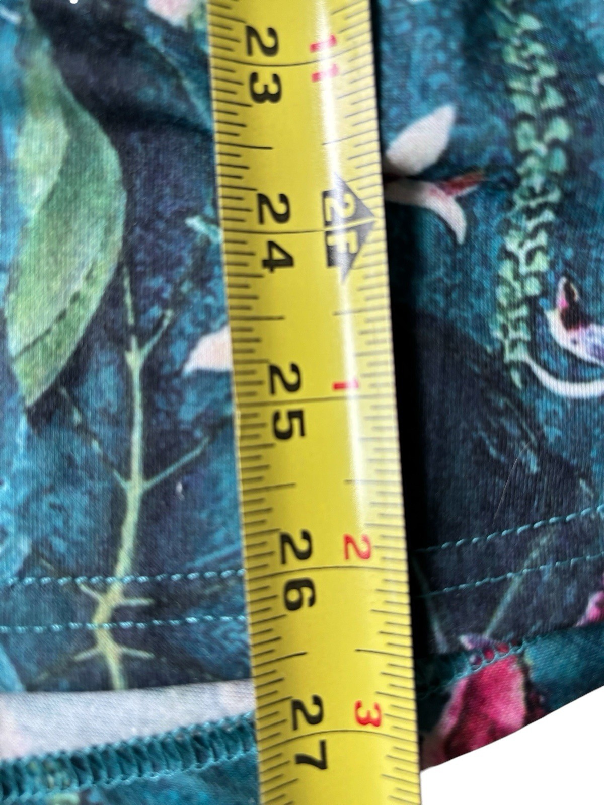 Ofeefan Women’s XL Top NWT Teal Floral Pintuck Watercolor Short Sleeve Blouse