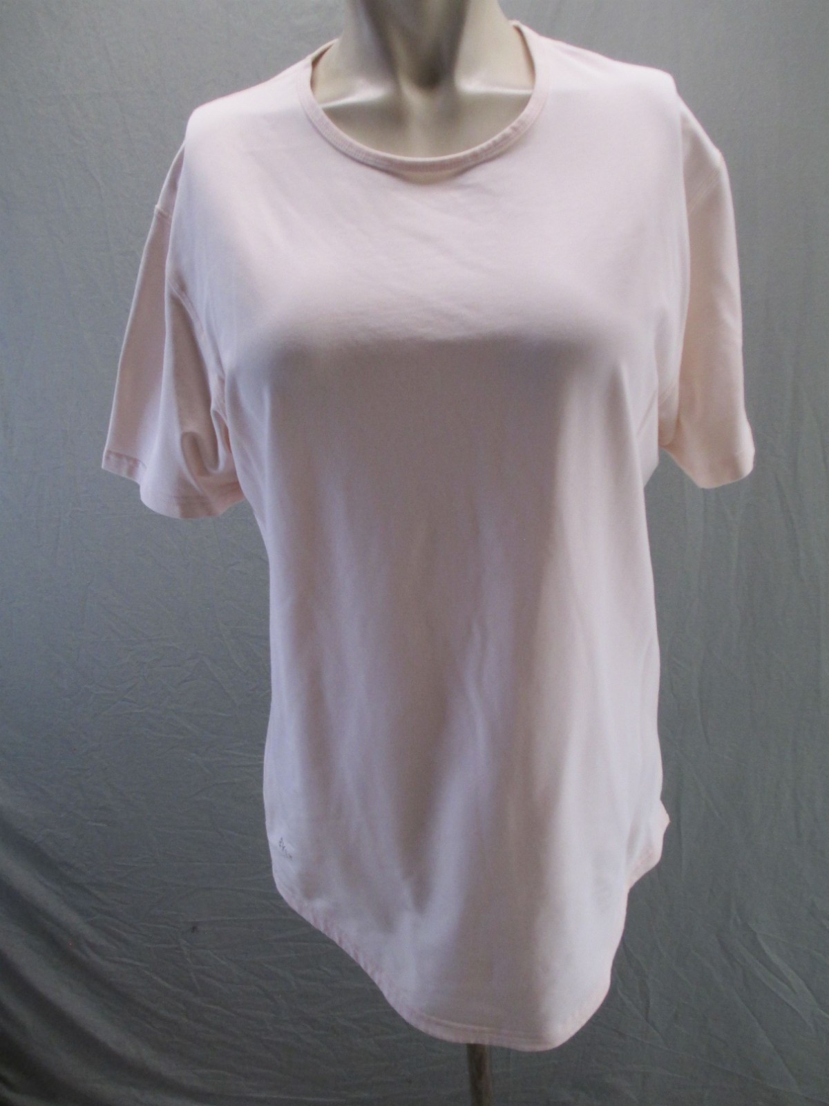 Bylt Size M Womens White Cotton Blend Short Sleeve Crew Neck Comfy TShirt 782