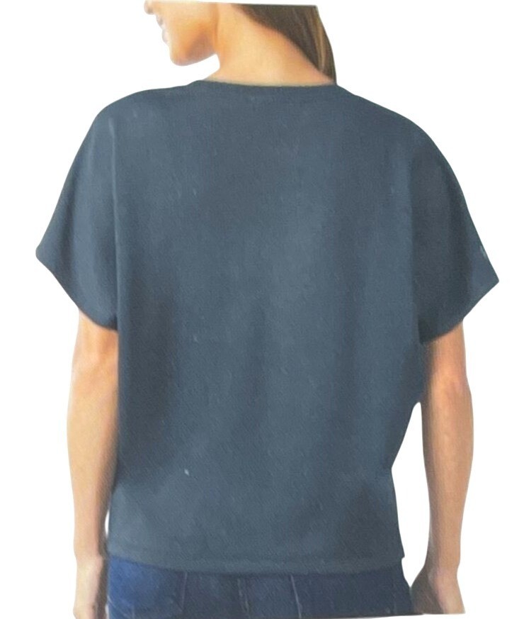 NWT 32 Degrees Cool Women’s S Dark Gray/ Blue Short Sleeve Relaxed Top C0427
