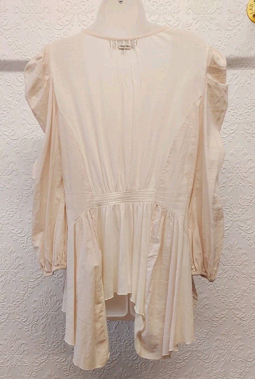 Joe Browns Ladies Blouse Top Size 10 Apricot Beige Bohemian Gypsy Boho Festival