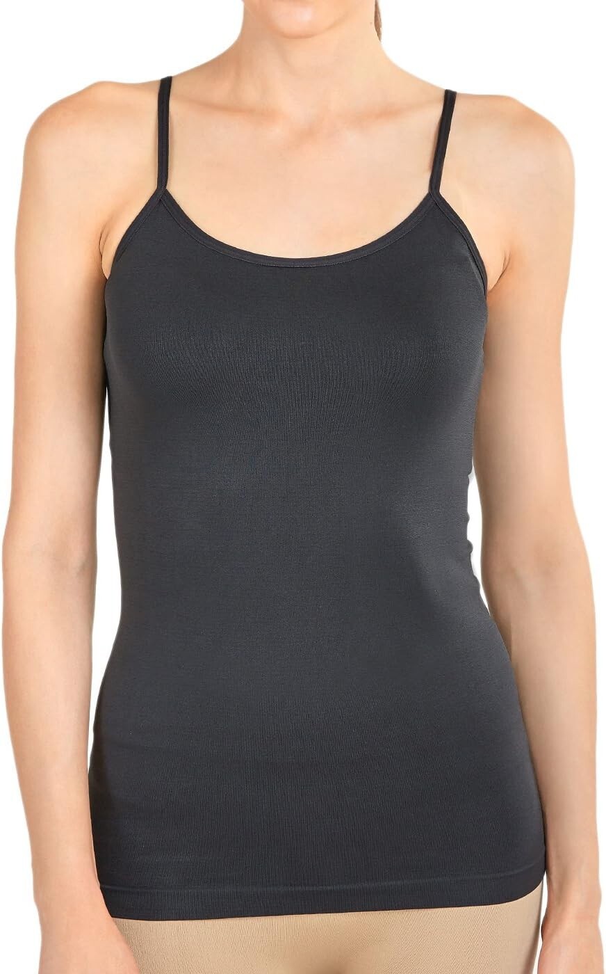 MOPAS Camisole – Women’s Basic Spaghetti Strap Camisole Tank Top / Dark Gray
