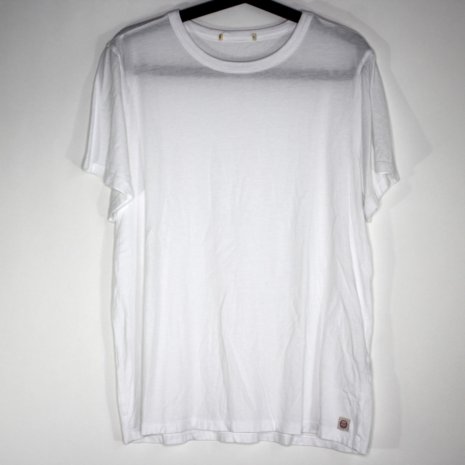 Marine Layer Womens Large Soft Signature Crew White Tee T-Shirt NEW N1488
