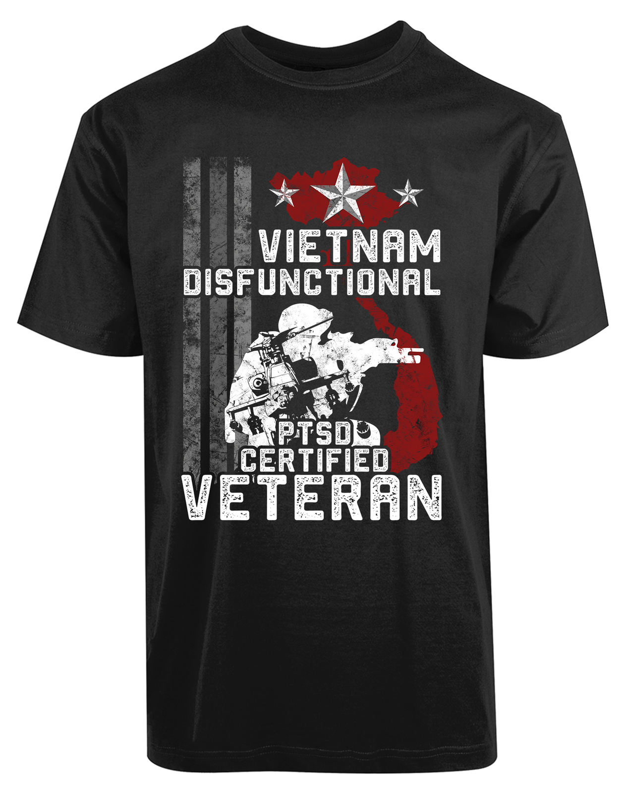 Vietnam Disfunctional New Men’s Shirt Certified Veteran Military Armed Navy Tee