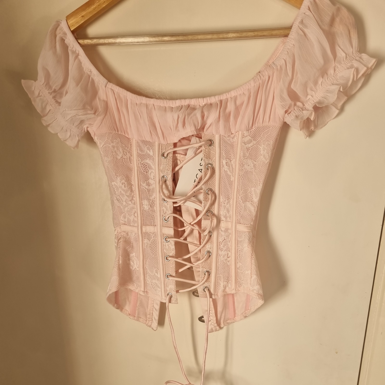 OUTCAST LUBELA CORSET TOP & MAXI SKIRT BLUSH SIZE XS NEW WITH TAGS ON