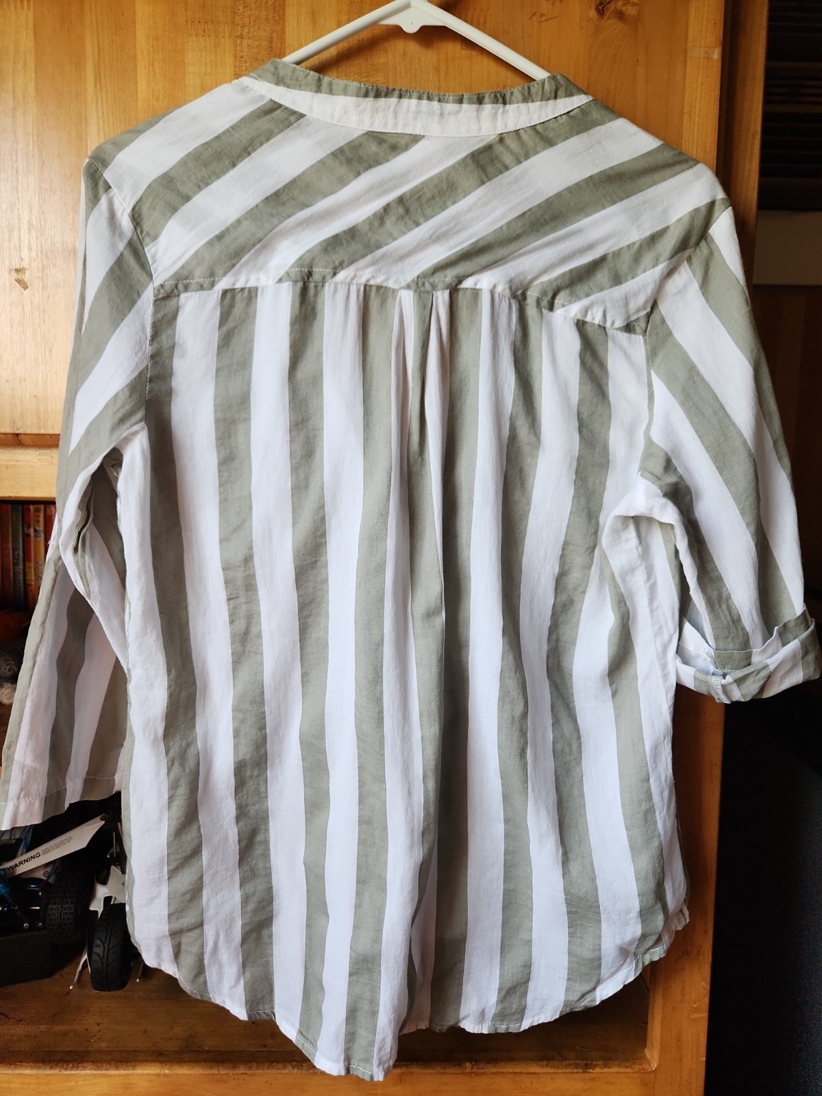Eden And Olivia Woman’s Cotton Quarter Sleeve Stripped Tunic, Sz S.