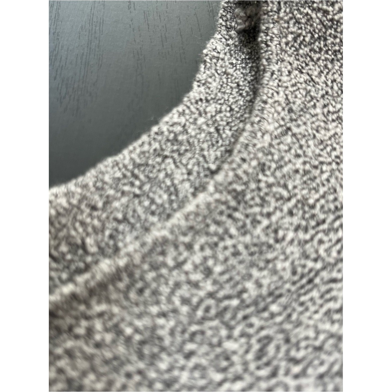 Eileen Fisher Heather Gray Knit Top L Wool Nylon