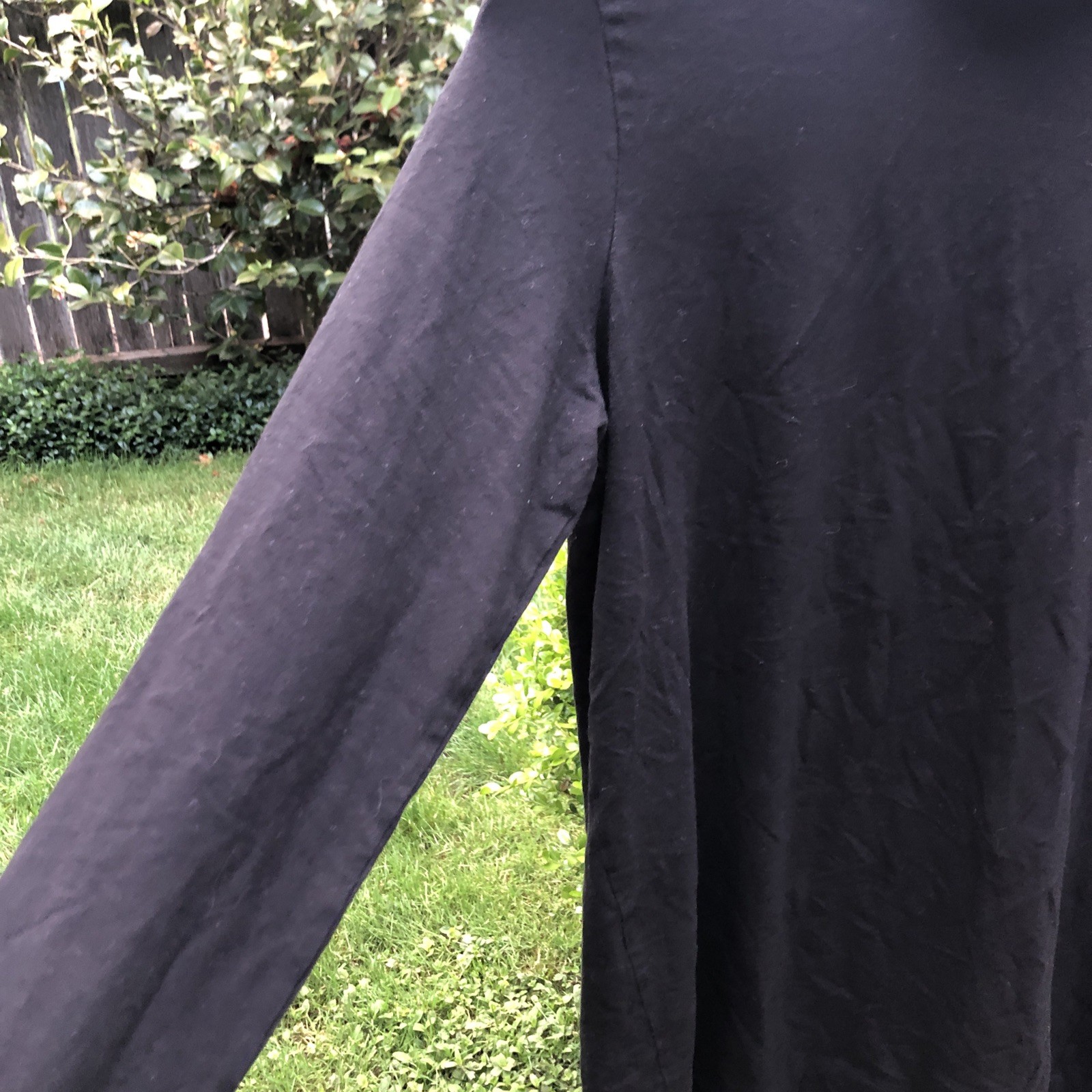 J. Jill Luxe Supima Turtleneck Tunic Top Wms M Black Cotton Modal Rayon Spandex