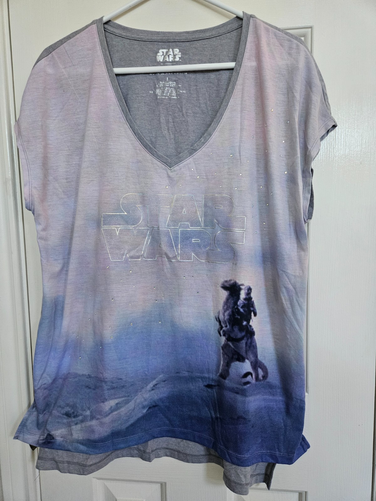 STAR WARS BY ROCK & REPUBLIC PASTEL PURPLE CASUAL SLEEVELESS TOP SIZE LARGE