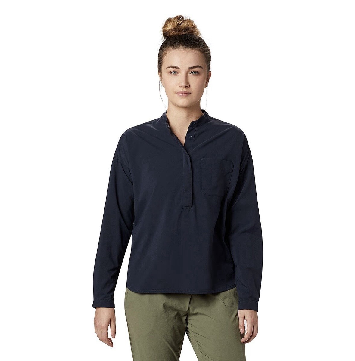 Mountain Hardwear Canyon Pro Popover Shirt Sz M Hike Outdoor Gorpcore UPF 50