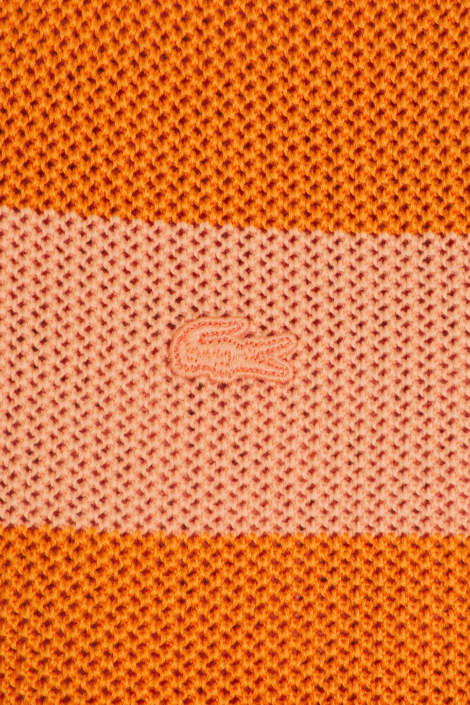 Lacoste Resille Raye Cropped Knit Top Blossom Miami Women’s Size 38 NWT