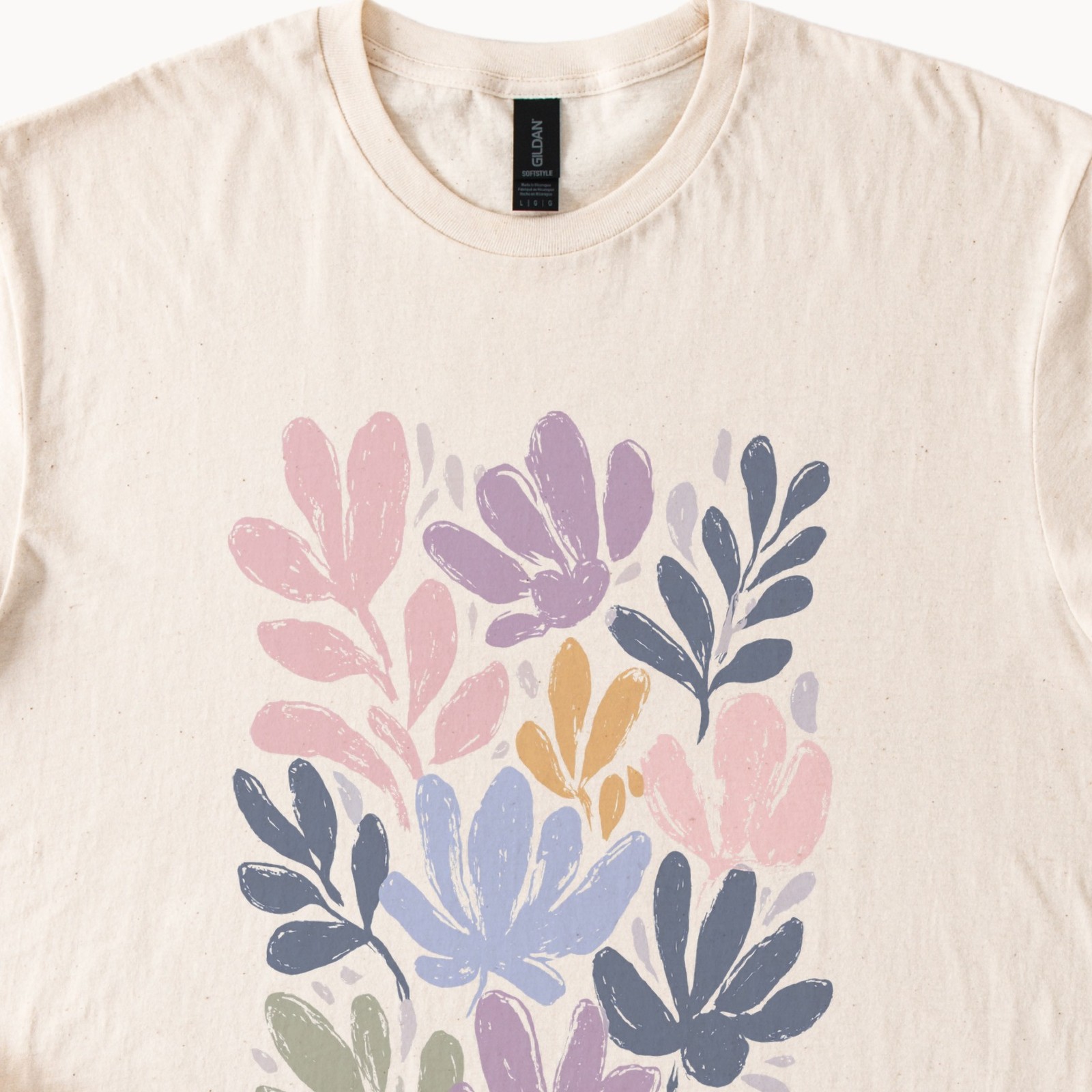 Textured Petal Art Boho Tee