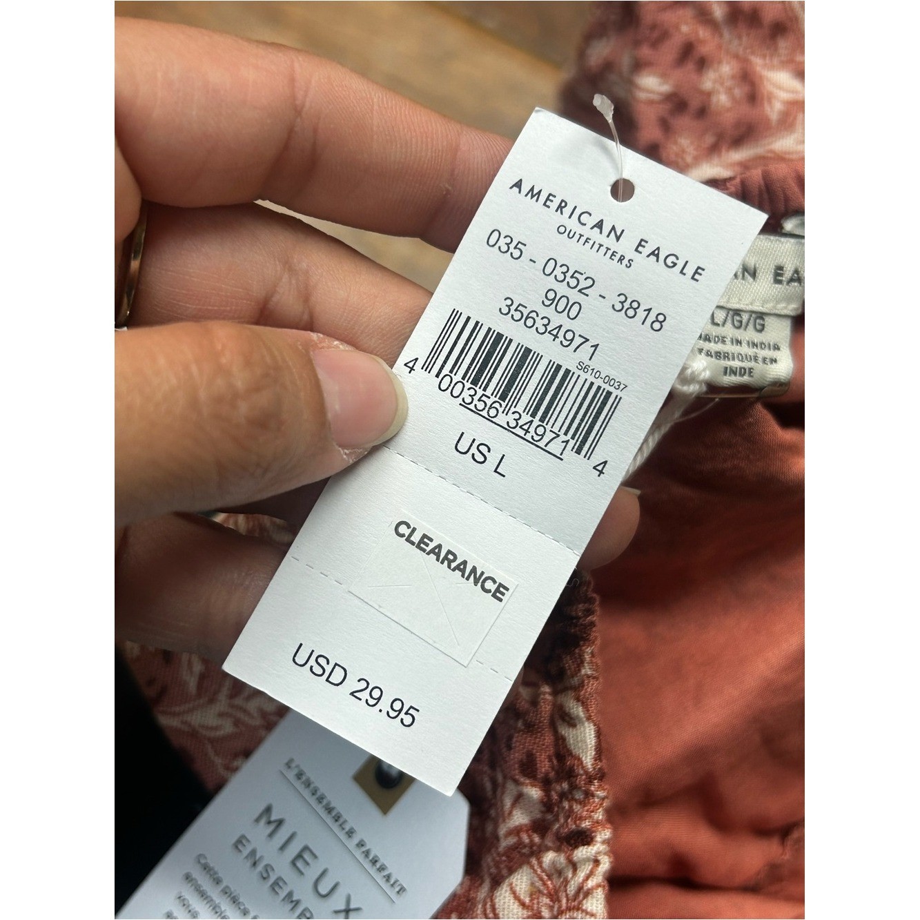 American eagle Floral Patchwork linen cotton Button-Front Crop top