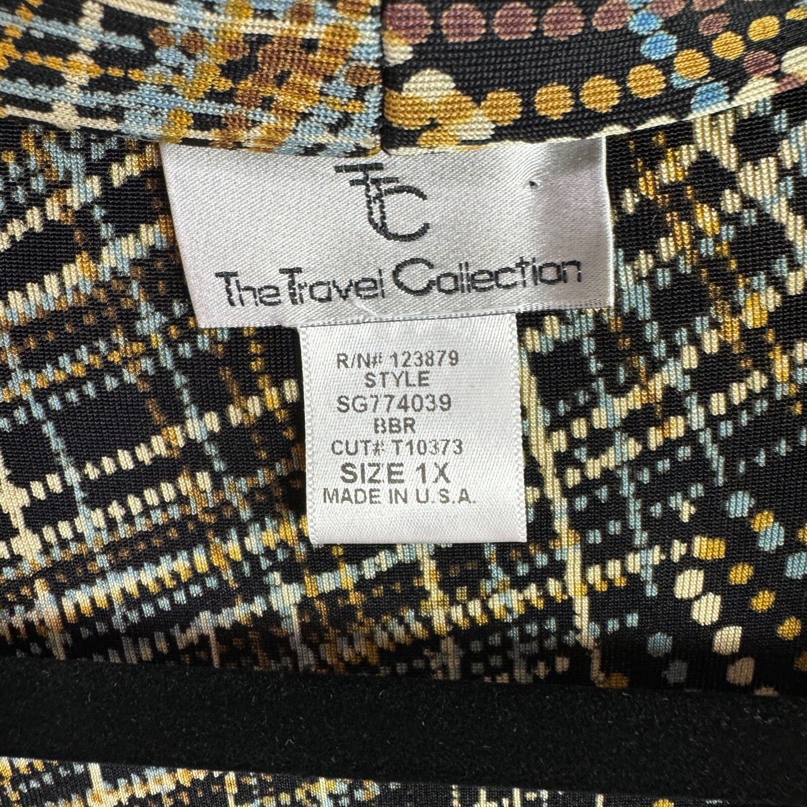 The Travel Collection Women’s Cardigan Top Size 1X Multicolor Print Long Sleeves