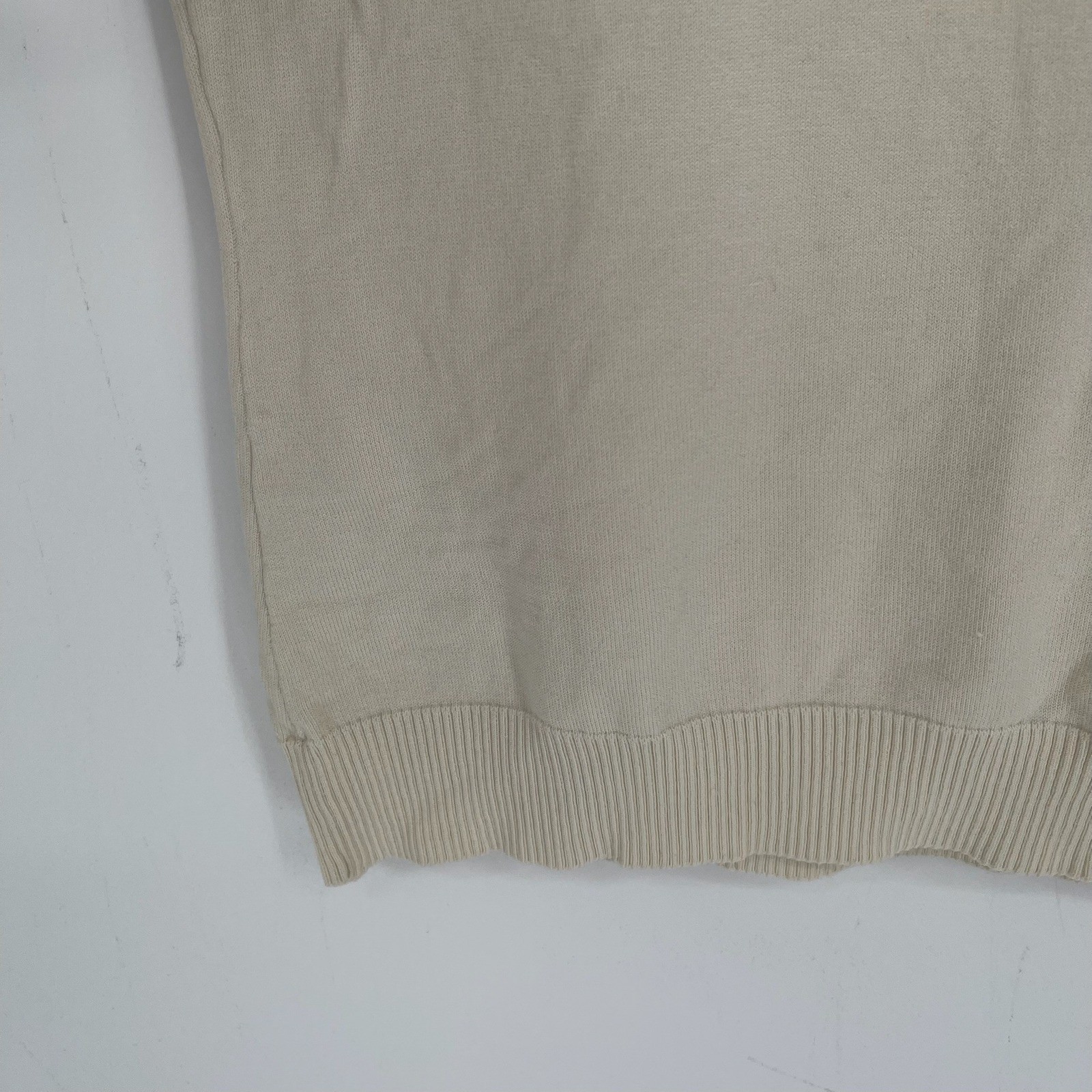 August Silk Women’s Cream Silk Blend Sleeveless Sweater Knit Shell Top Size XL
