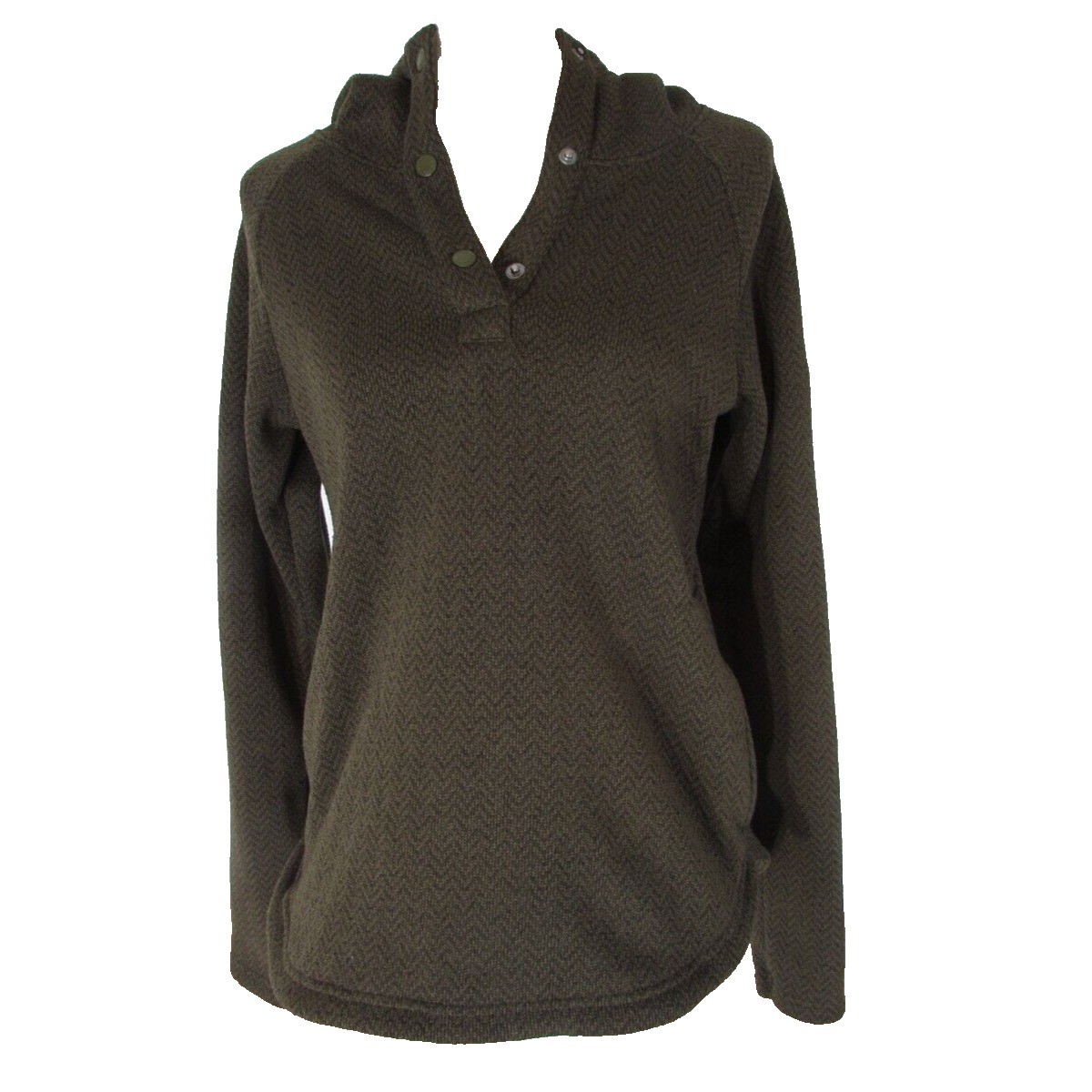 Columbia Cozy Core Women’s Green 1/4 Snap Hooded Sweatshirt sz M
