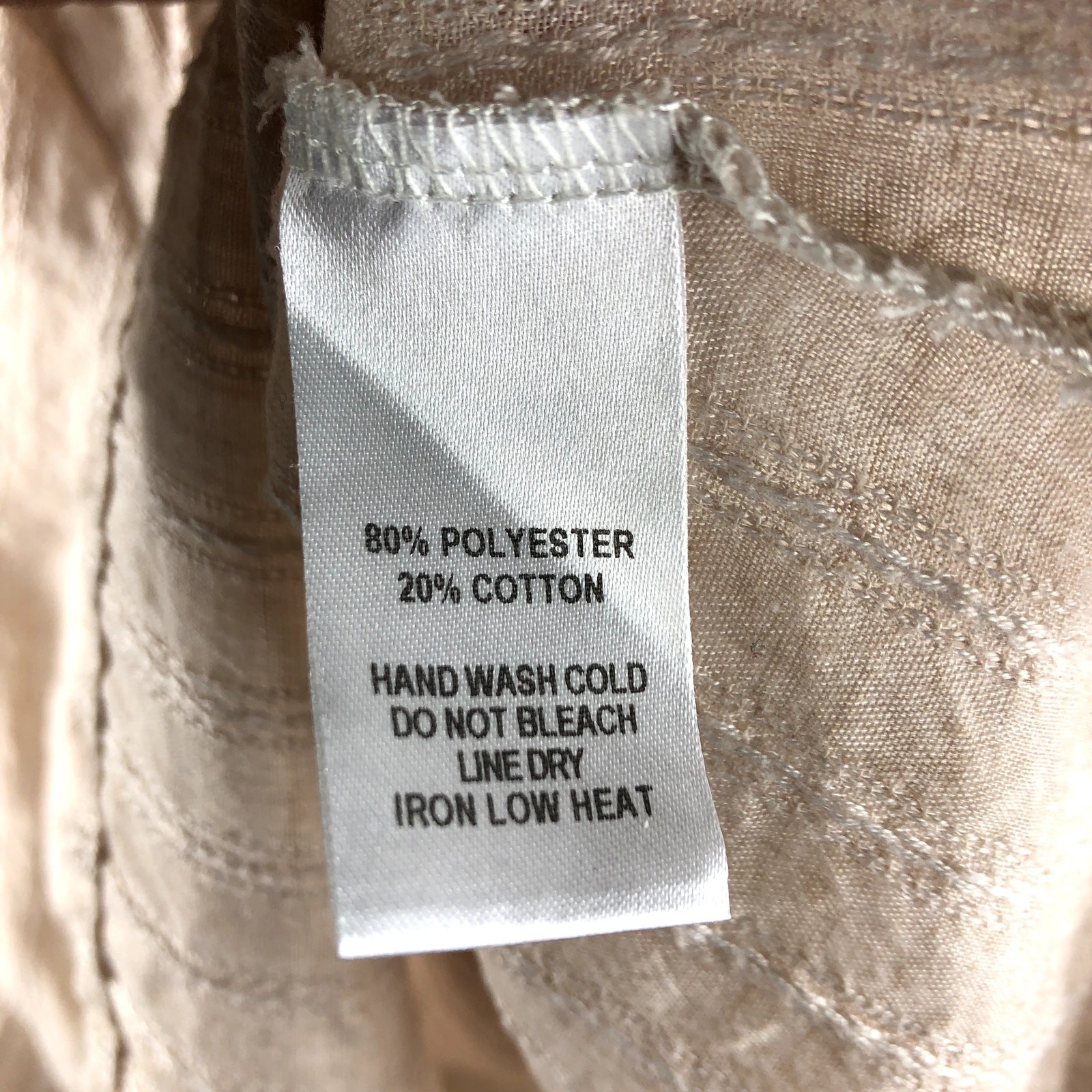 LULU’s Creamy Pink Lightweight Popover Boho Blouse Striped Size Small V-Neck