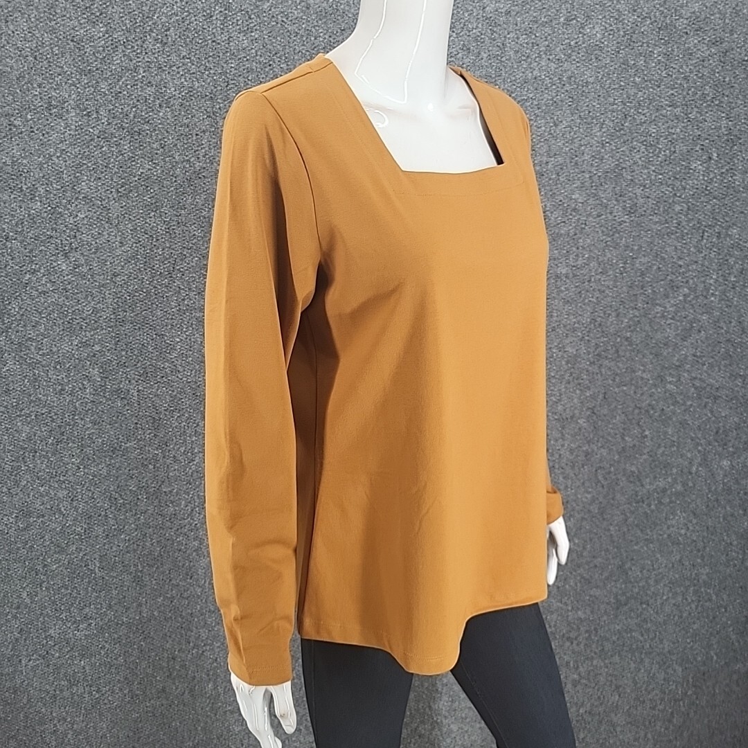 Denim Co Dressy Perfect Jersey Trendy Top Medium Sz Butterscotch Tee Shirt