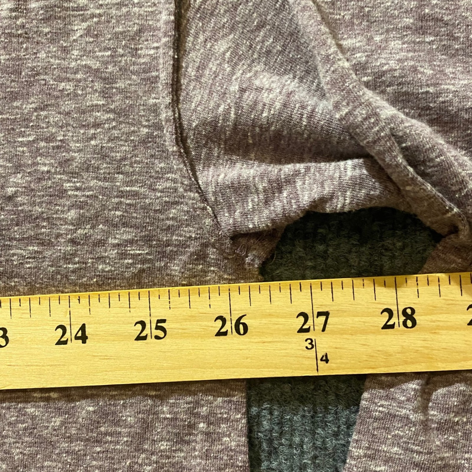 We The Free Top Womens M Turtleneck Long Sleeve Relaxed Heathered Mauve SideSlit
