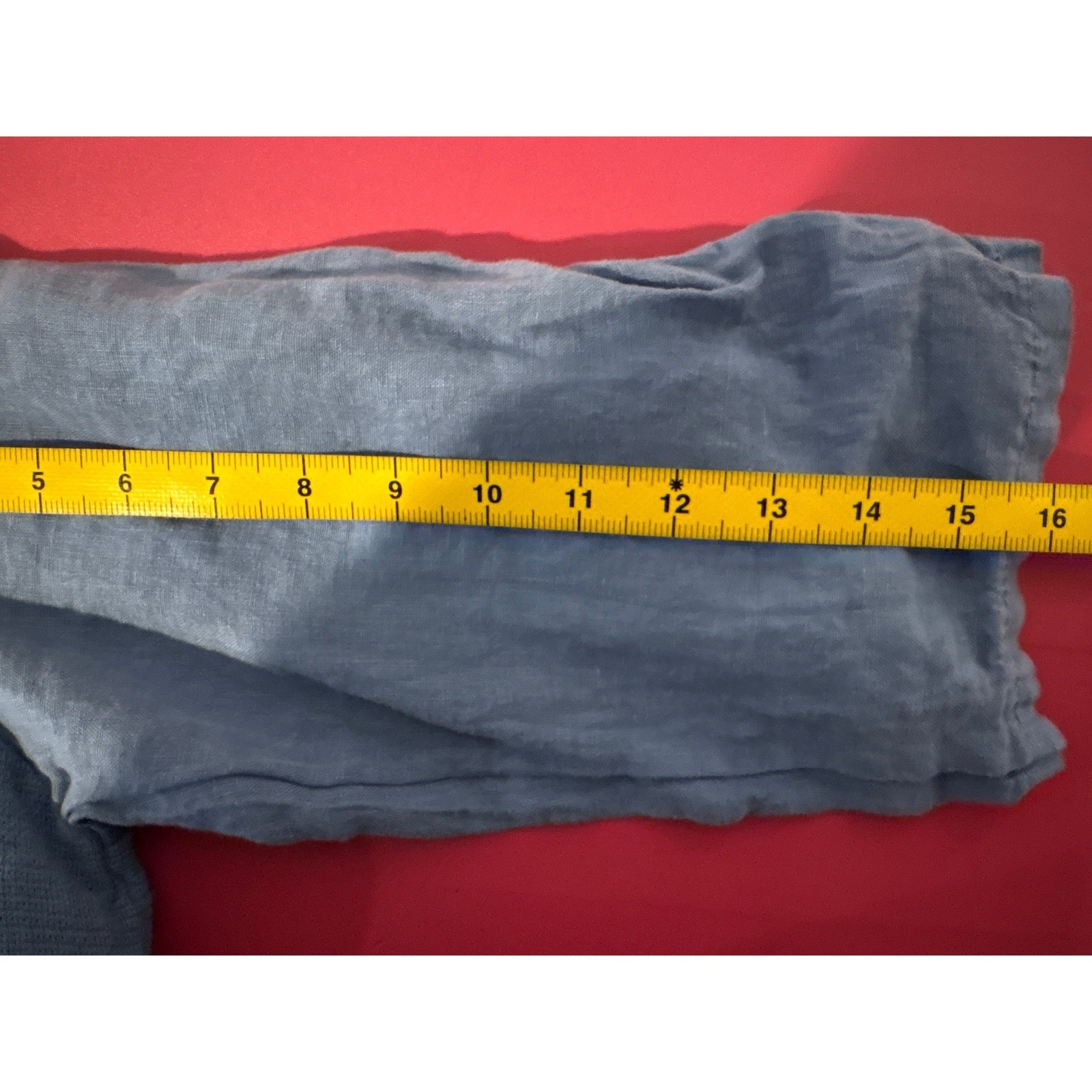 Bella Amore Women’s Blue Italian Linen Tunic Size L Minimalist Boho Lagenlook