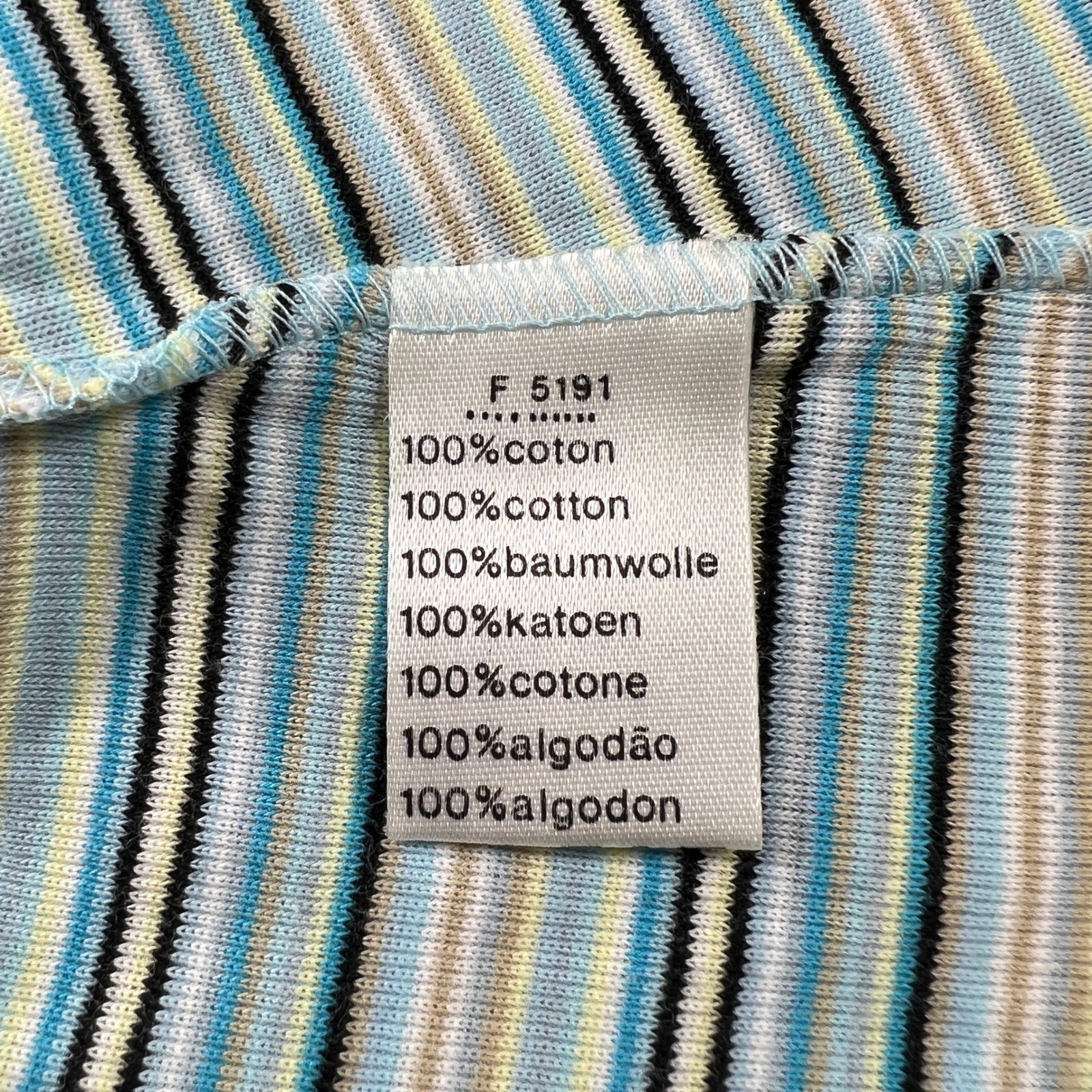 Lacoste Tank Top Women’s US Size S (EU/4) Blue Striped Cotton Logo Ribbed Scoop
