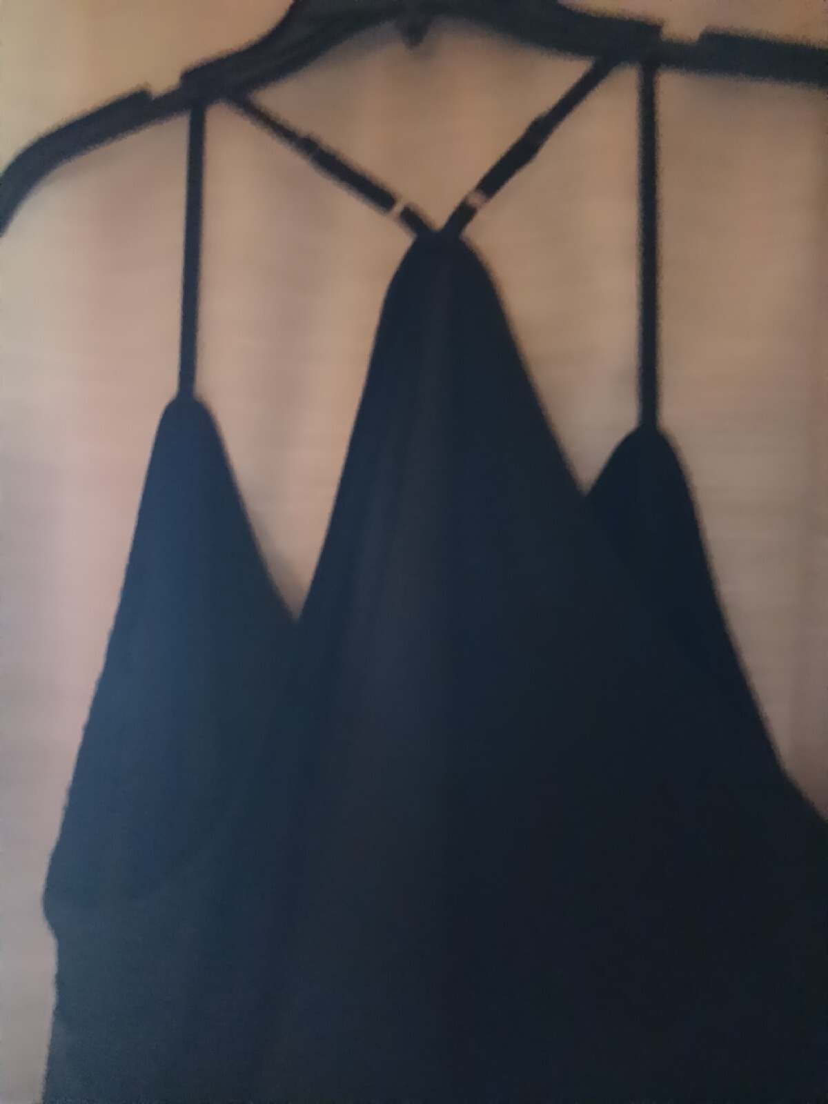 Grace Karin Black Sequined Front Spaghetti Strap Razorback Top Sz 2XL